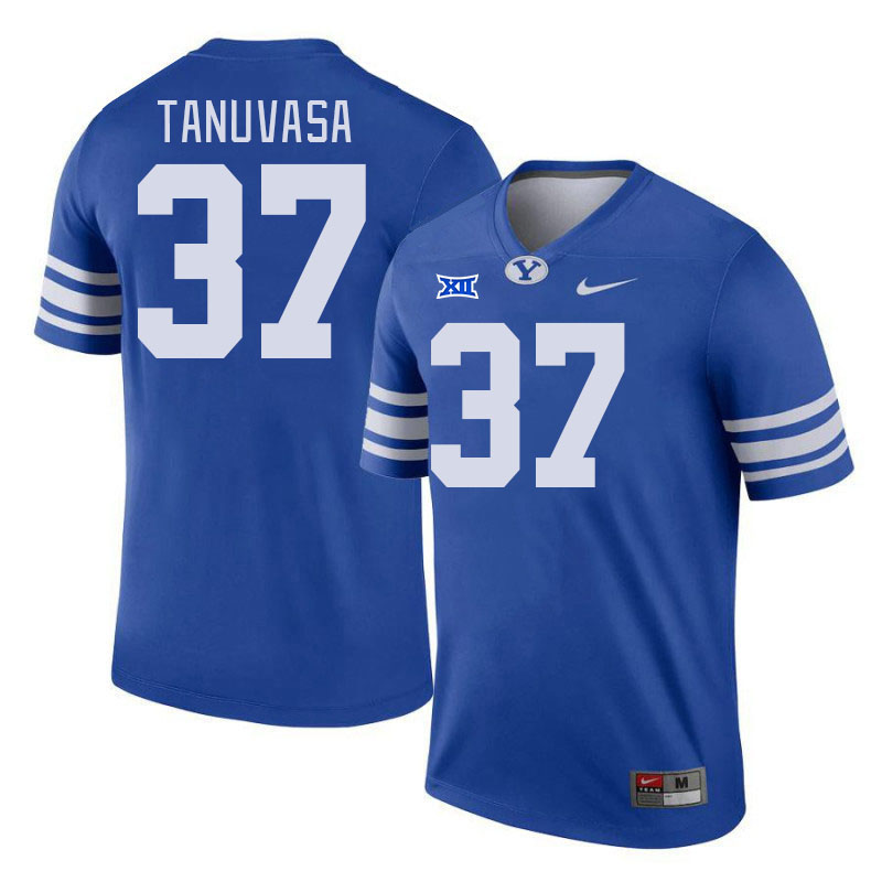 Men #37 Malae Tanuvasa BYU Cougars College Football Jerseys Stitched Sale-Royal